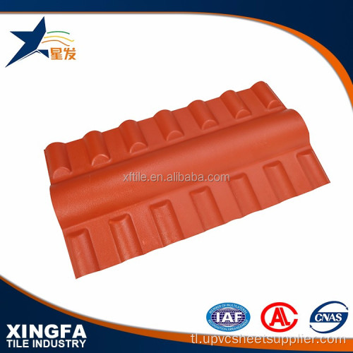 Anti-UV PVC ASA plastic tilted roof ridge tile